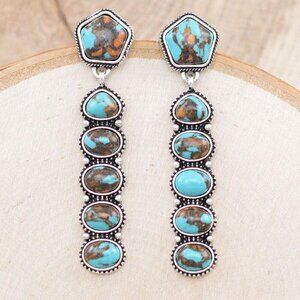 2.75" Rustic Dangle Earrings - New w/Tags